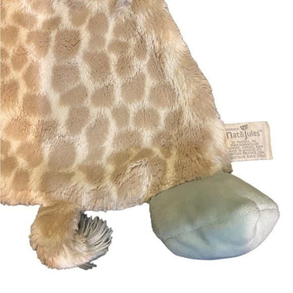 DEMDACO Nat & Jules Giraffe Lovey Light Blue- Good Pre-Loved Condition​​​ - Picture 4 of 7